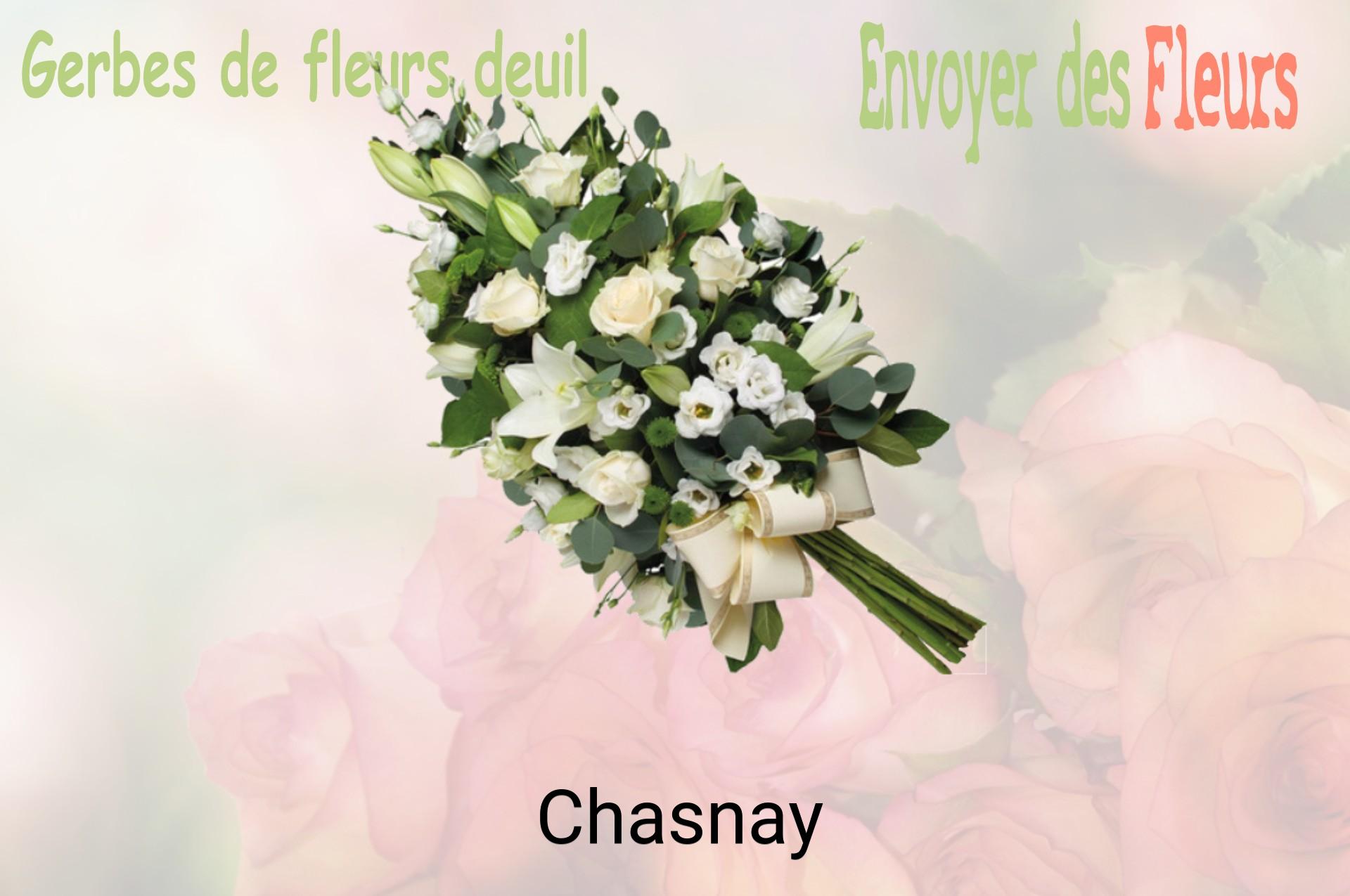 Gerbe de fleurs de deuil livrée à Chasnay